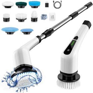 Electric Spin Scrubber, Cordless  Brush Scrubber for Household Cleaning